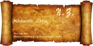 Nádasdi Zita névjegykártya