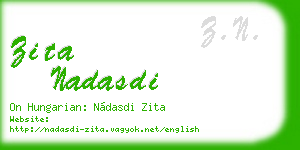 zita nadasdi business card